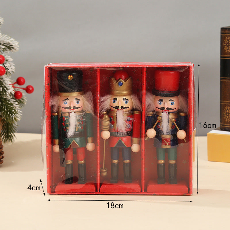Wooden Nutcracker Puppet Soldier Ornaments