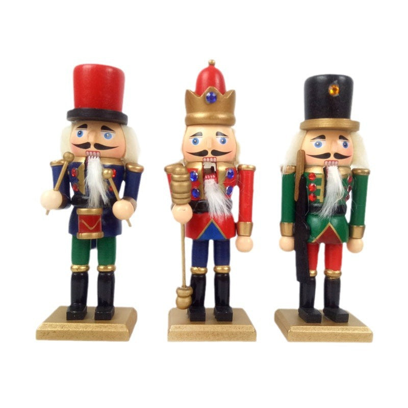 Wooden Nutcracker Puppet Soldier Ornaments