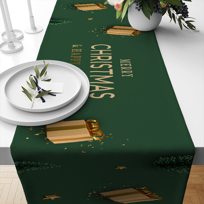 Christmas Table Runner Linen Insulated Restaurant Tablecloth