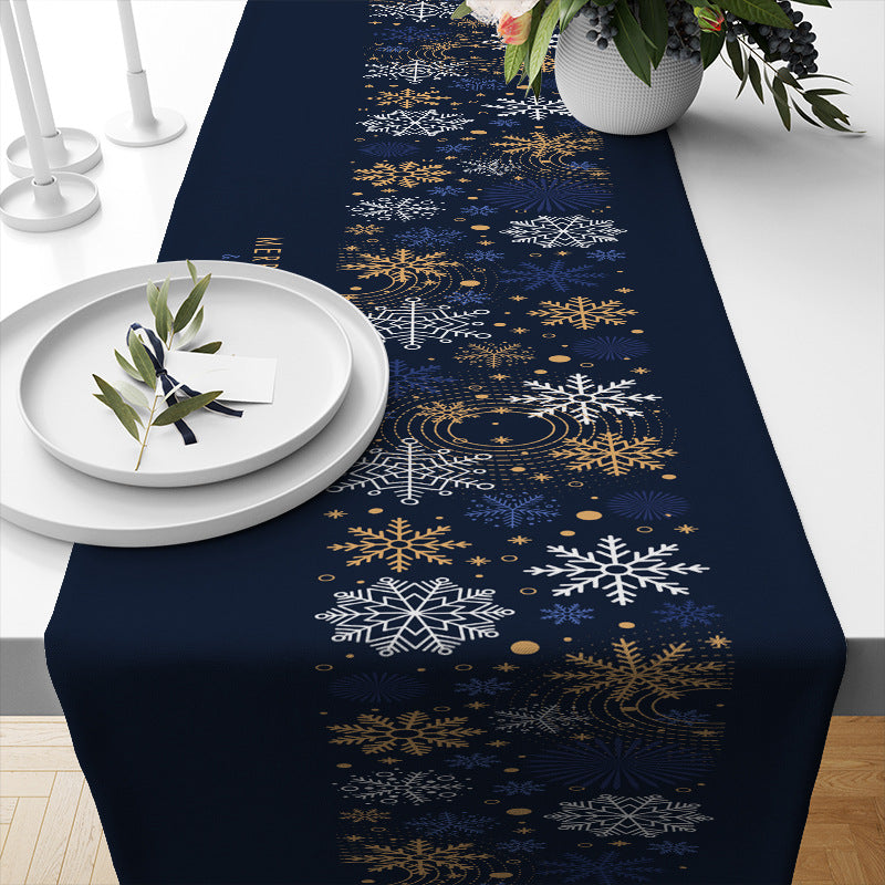 Christmas Table Runner Linen Insulated Restaurant Tablecloth