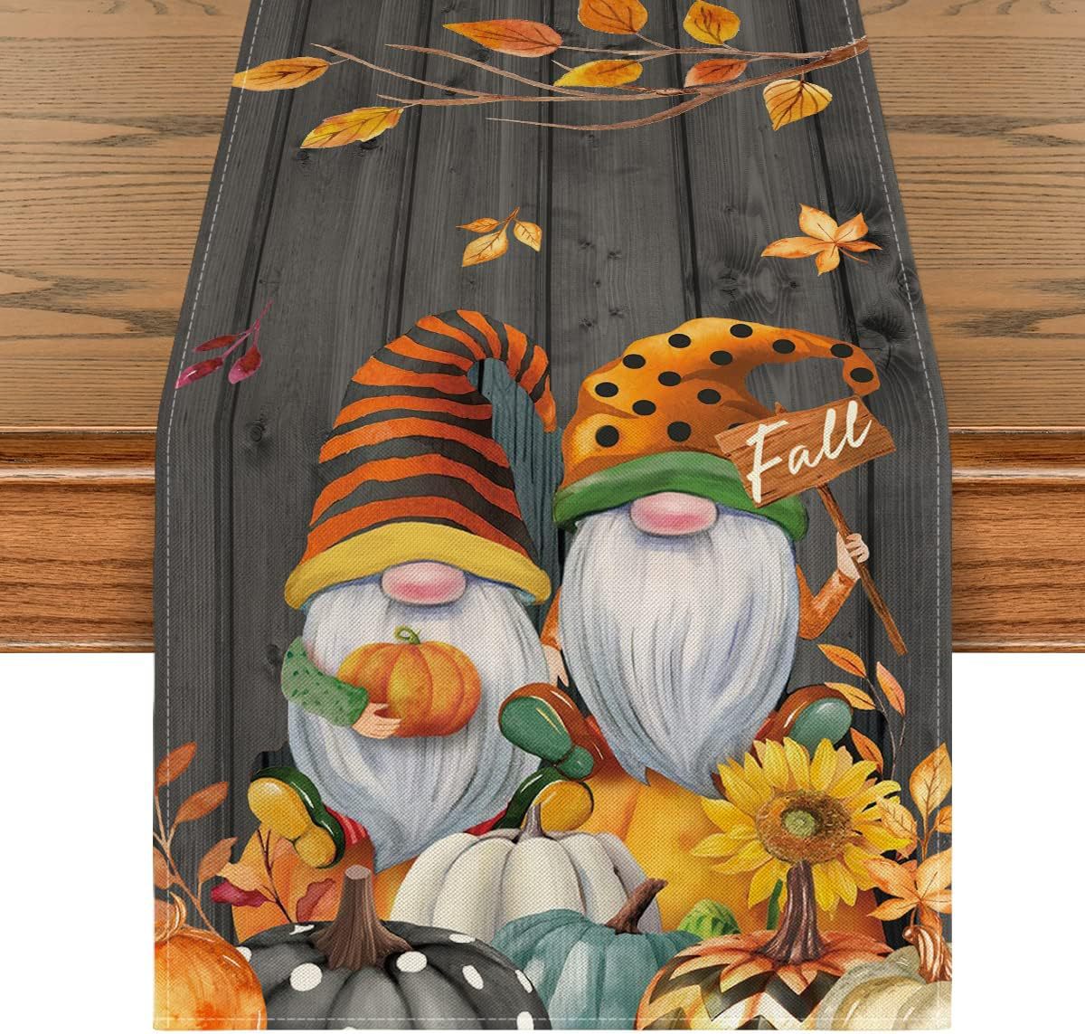 Linen Halloween Pumpkin Home Restaurant Decoration Table Runner
