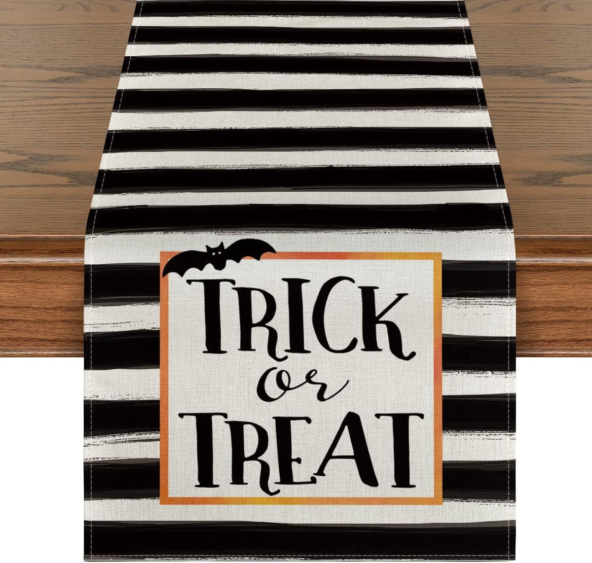 Linen Halloween Pumpkin Home Restaurant Decoration Table Runner