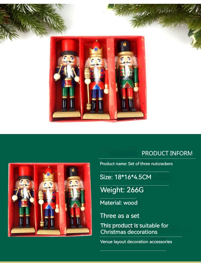 Wooden Nutcracker Puppet Soldier Ornaments