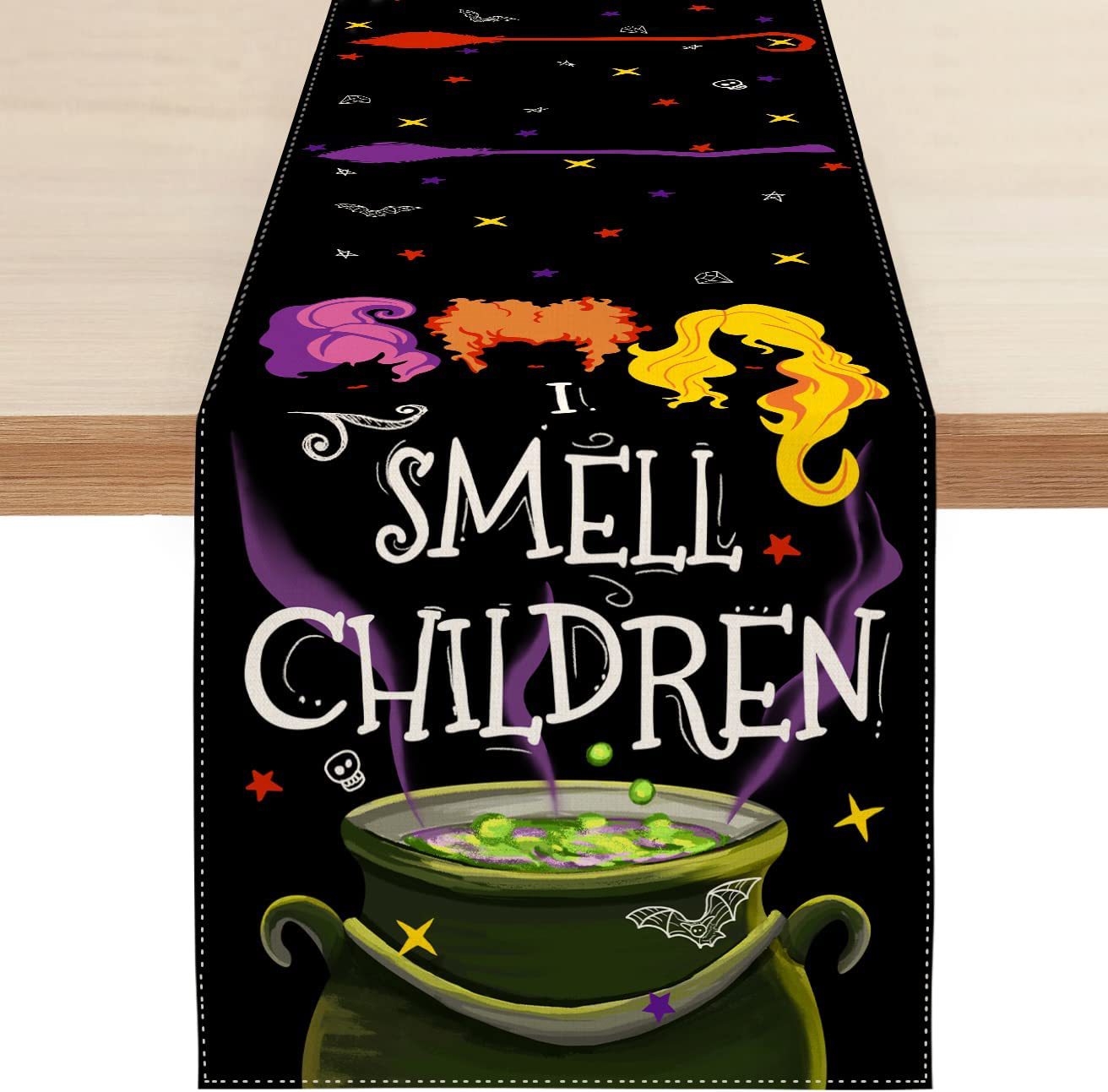 Linen Halloween Pumpkin Home Restaurant Decoration Table Runner