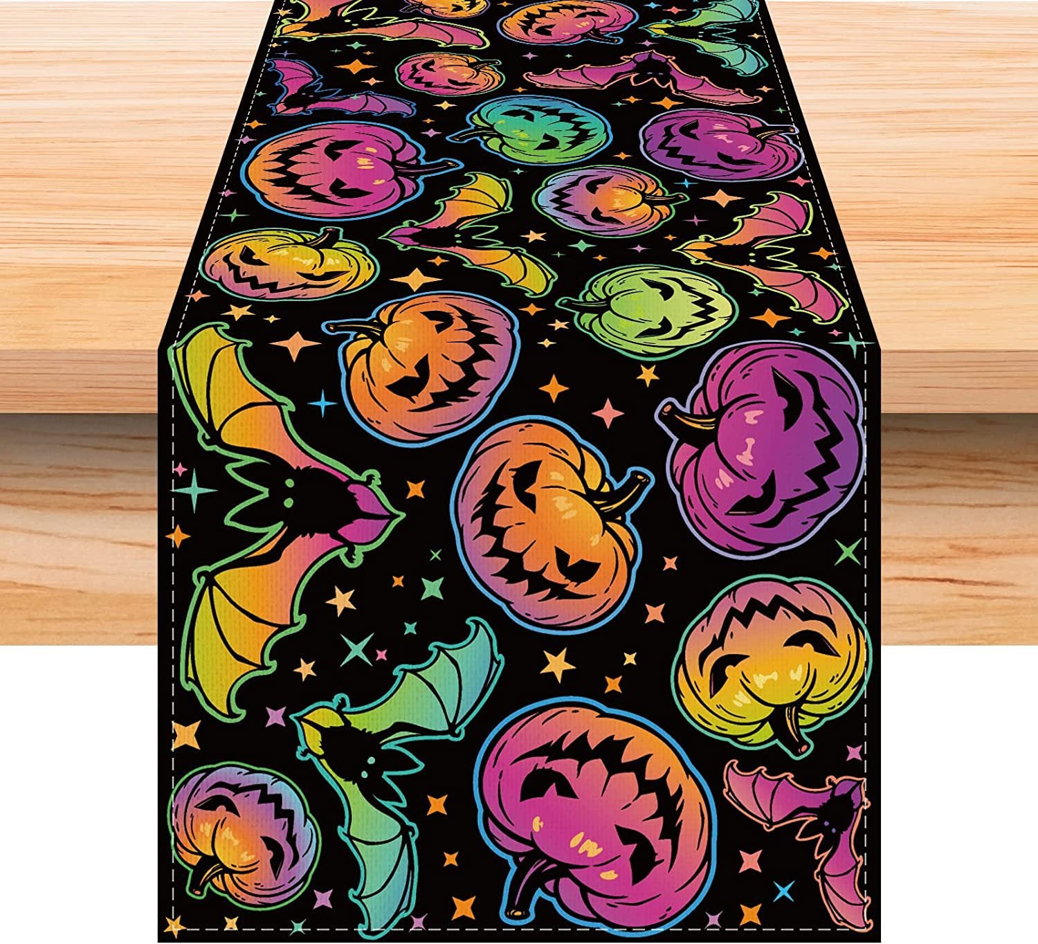 Linen Halloween Pumpkin Home Restaurant Decoration Table Runner