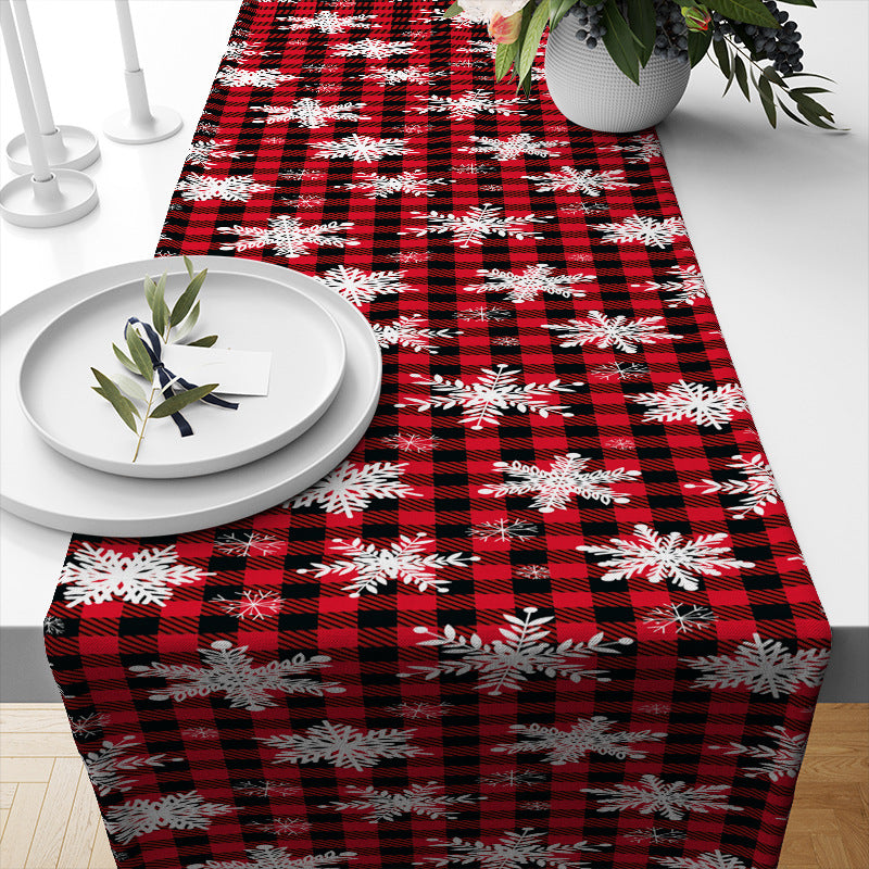 Christmas Table Runner Linen Insulated Restaurant Tablecloth