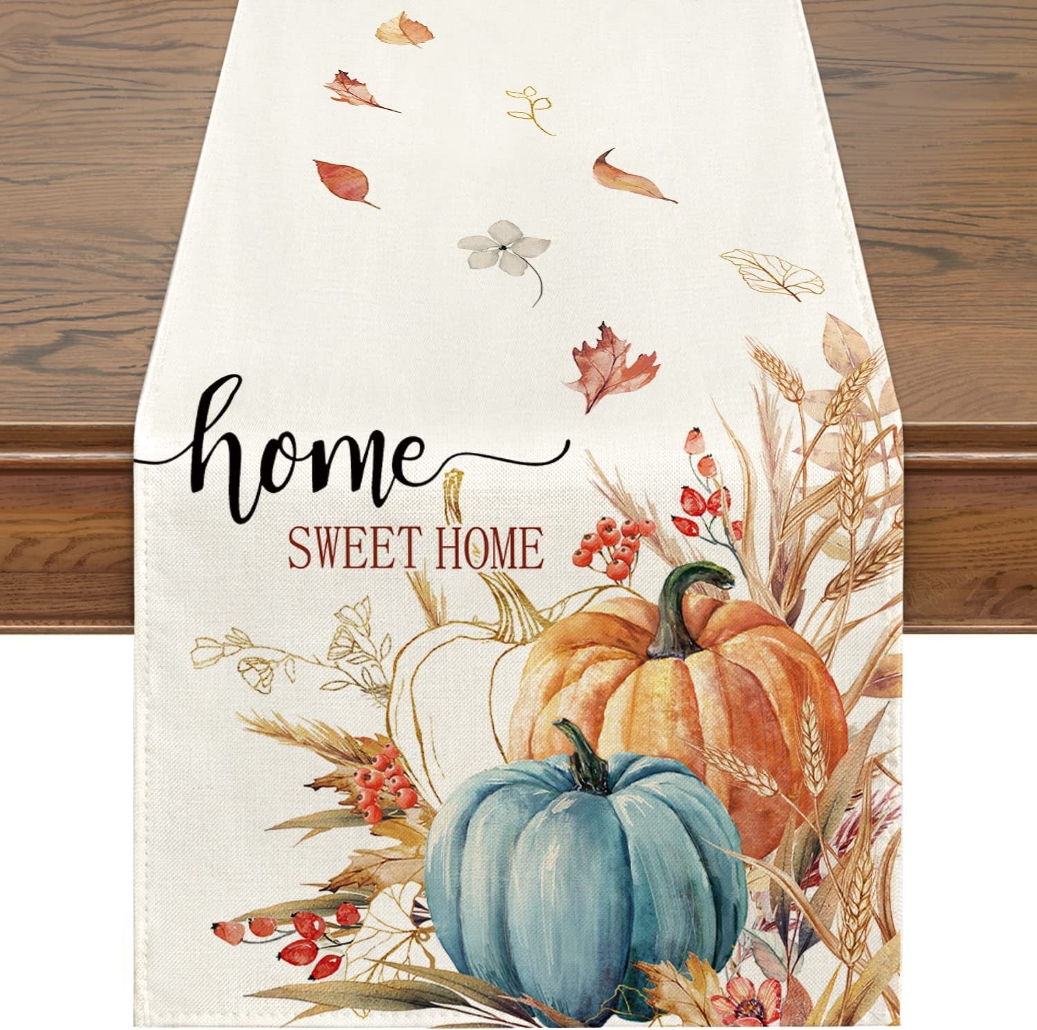 Linen Halloween Pumpkin Home Restaurant Decoration Table Runner