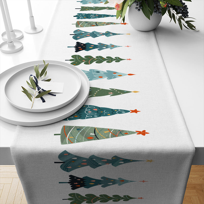 Christmas Table Runner Linen Insulated Restaurant Tablecloth